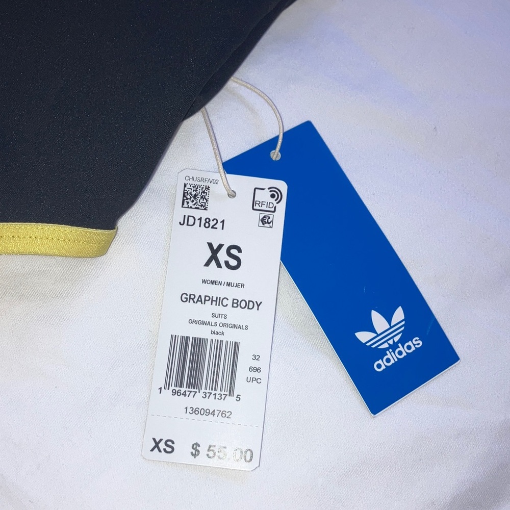 Adidas Black Bodysuit with Multicolor Accents - Picture 4 of 9